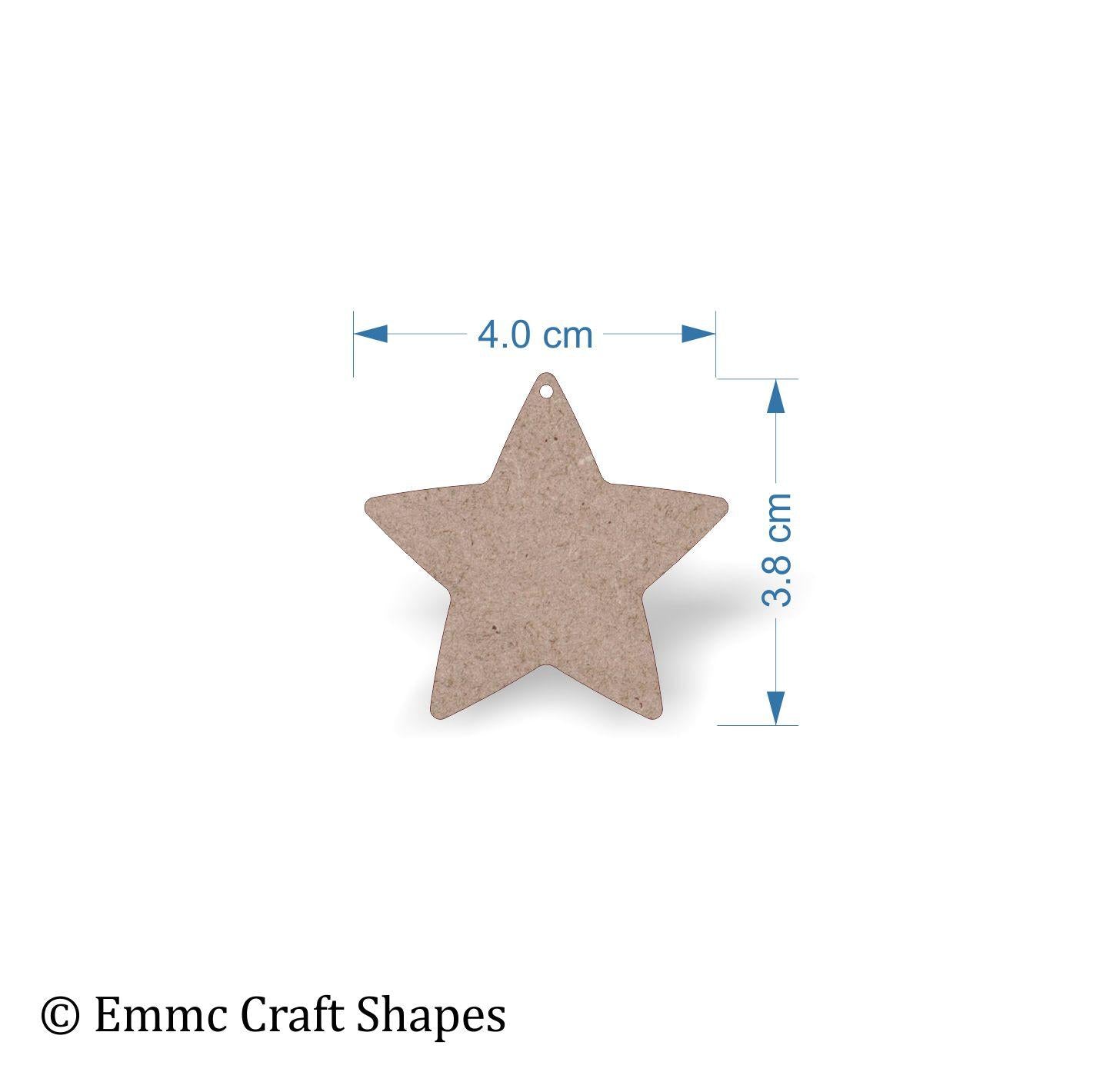 Wooden star Shapes 2mm mdf