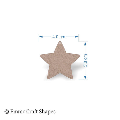 Wooden star Shapes 2mm mdf