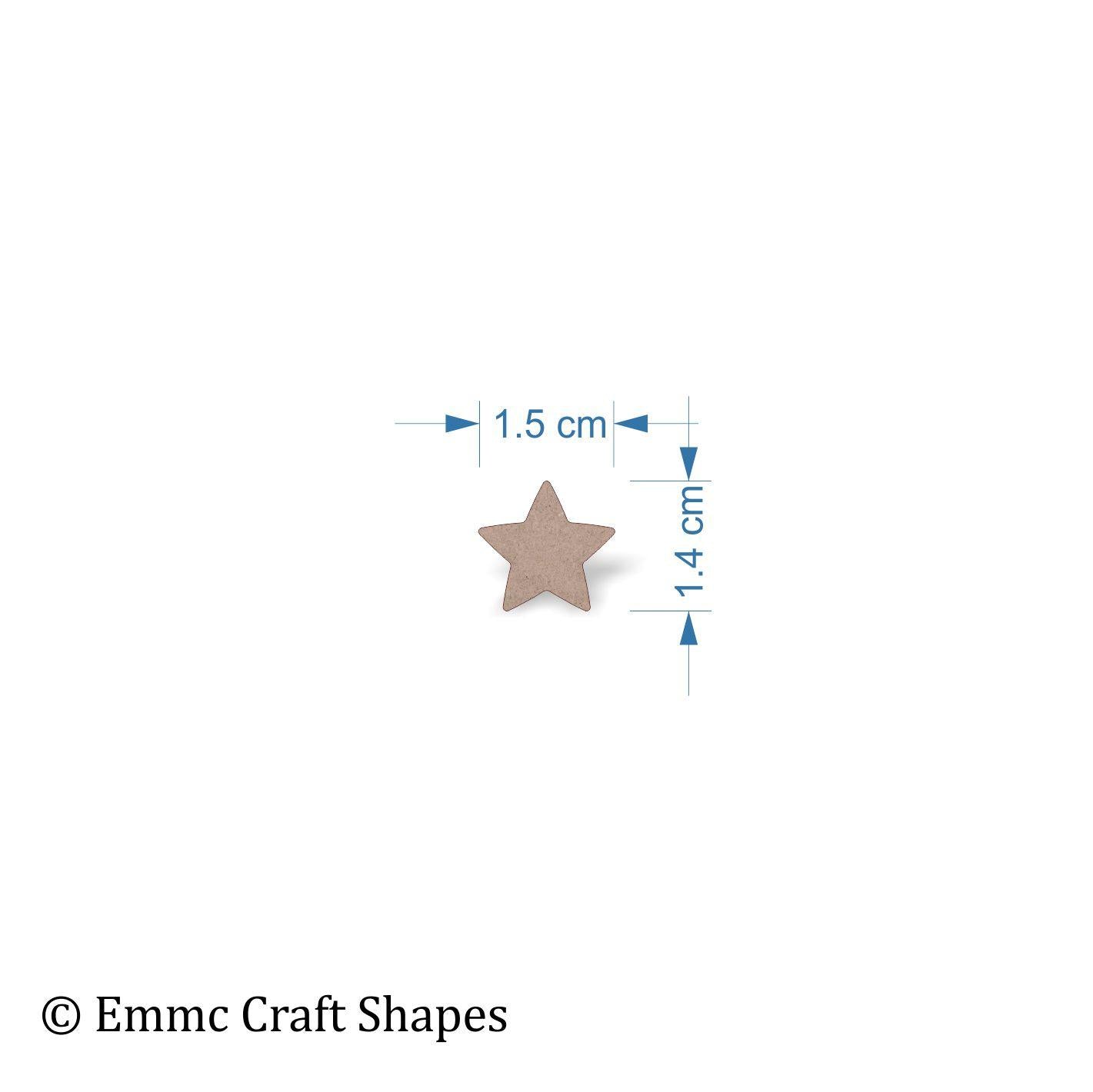 Wooden star Shapes 2mm mdf