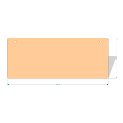 30 cm Wide Blank board plaques with rounded corners - plywood