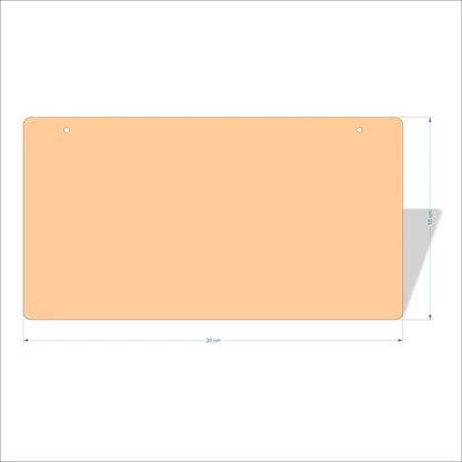 30 cm Wide Blank board plaques with rounded corners - plywood