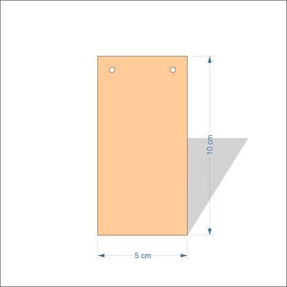 5 cm Wide Blank board plaques with square corners - plywood