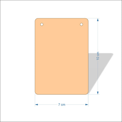 7 cm Wide 3mm thick MDF Plaques with rounded corners