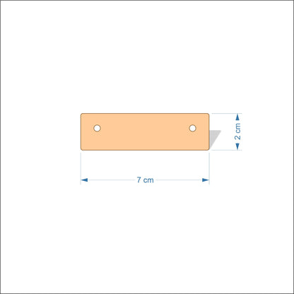 7 cm Wide 3mm thick MDF Plaques with rounded corners