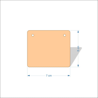 7 cm Wide 3mm thick MDF Plaques with rounded corners