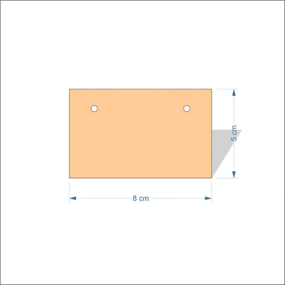 8 cm Wide Blank board plaques with square corners - plywood