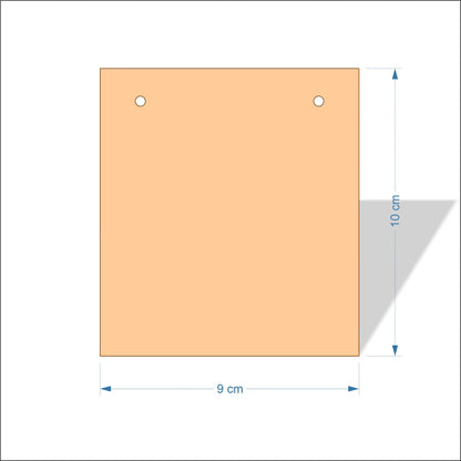 9 cm Wide Blank board plaques with square corners - plywood