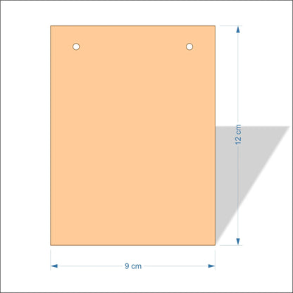 9 cm Wide Blank board plaques with square corners - plywood