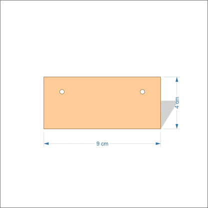 9 cm Wide Blank board plaques with square corners - plywood