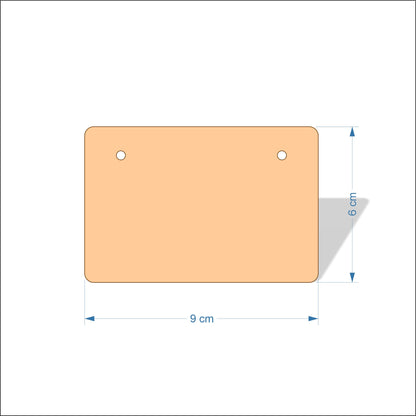 9 cm Wide 3mm thick MDF Plaques with rounded corners