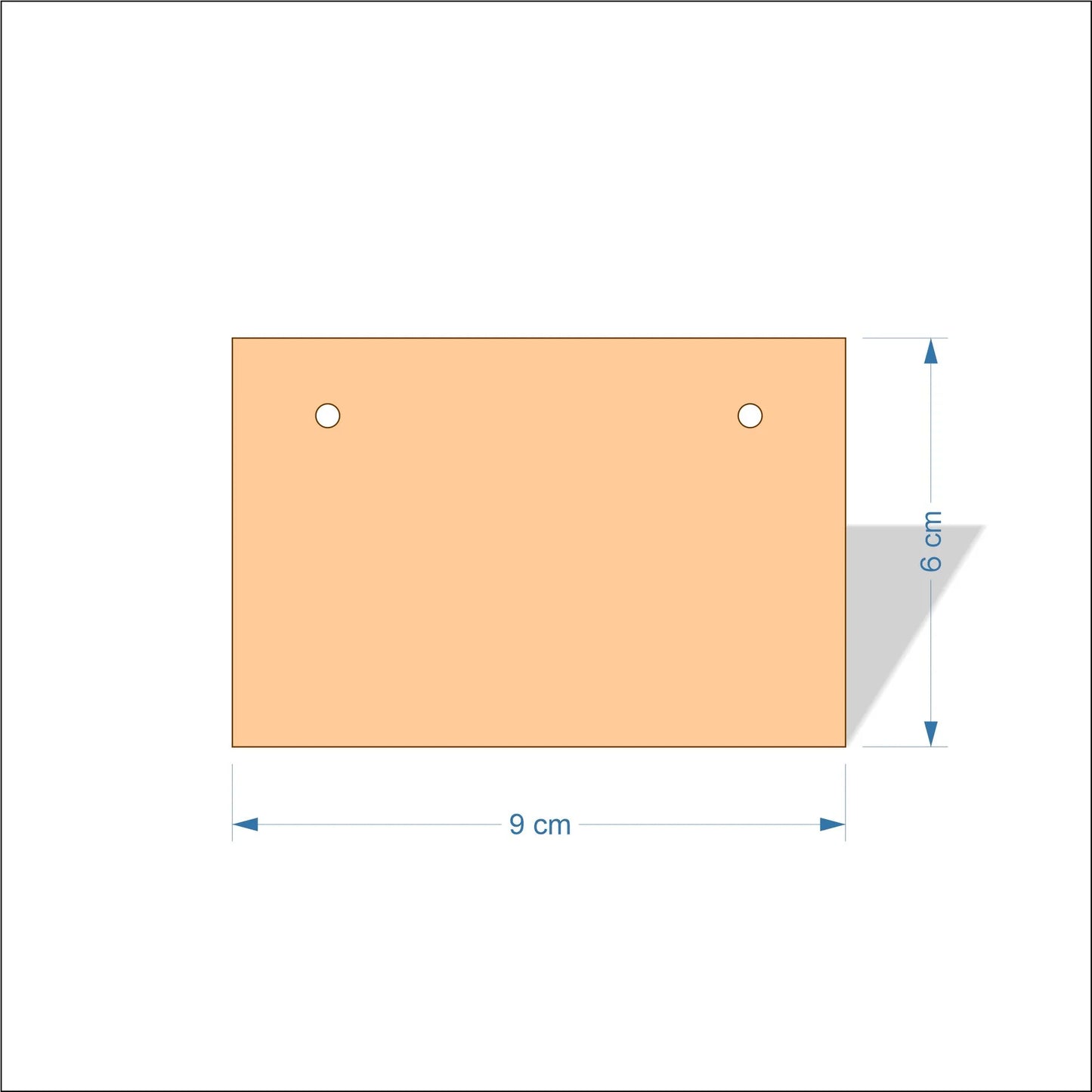 9 cm Wide Blank board plaques with square corners - plywood