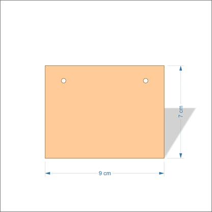 9 cm Wide Blank board plaques with square corners - plywood