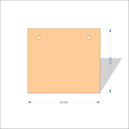 9 cm Wide Blank board plaques with square corners - plywood