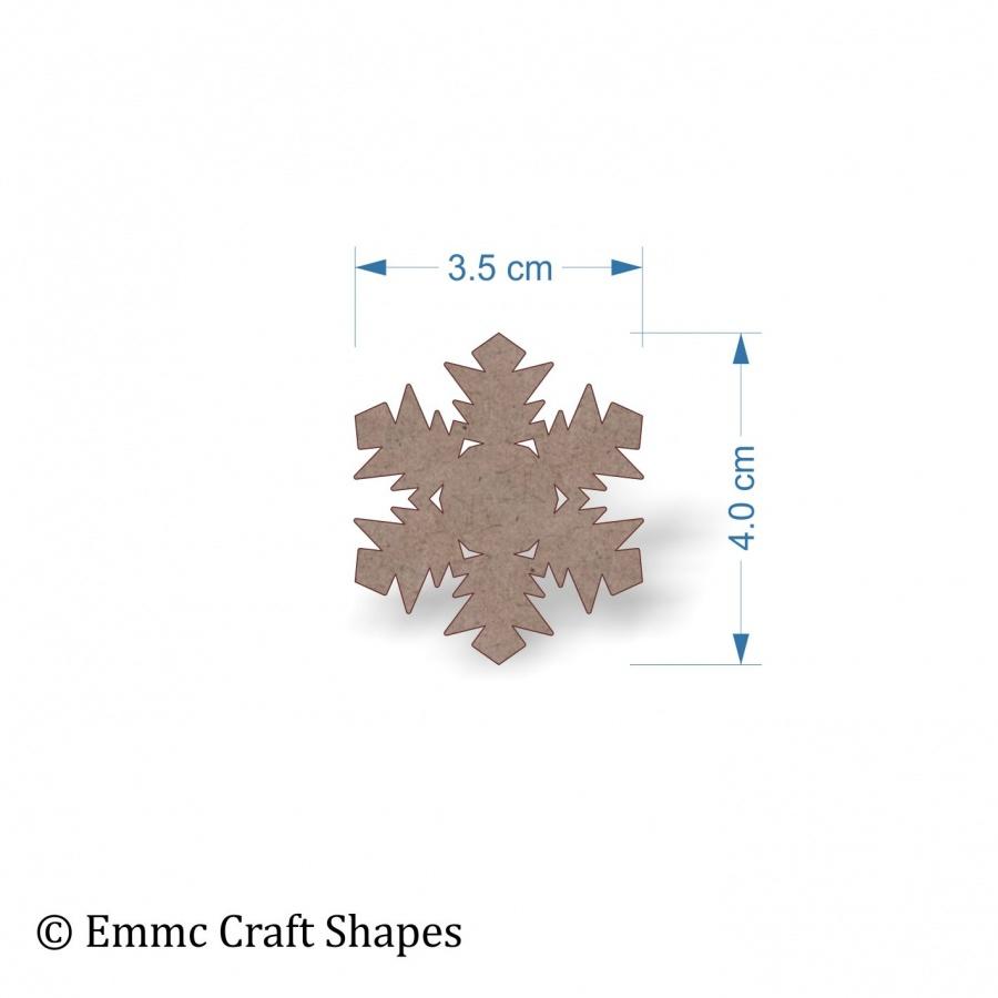 2mm MDF Snowflake Shape - 4 cm