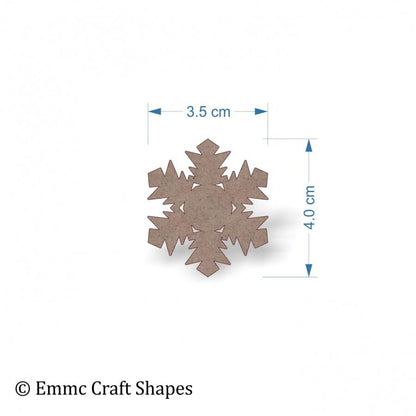 2mm MDF Snowflake Shape - 4 cm