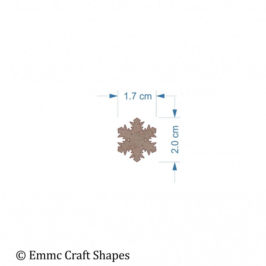 2mm MDF Snowflake Shape - 2 cm