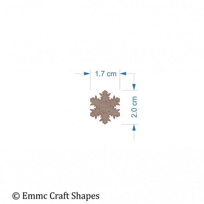 2mm MDF Snowflake Shape - 2 cm