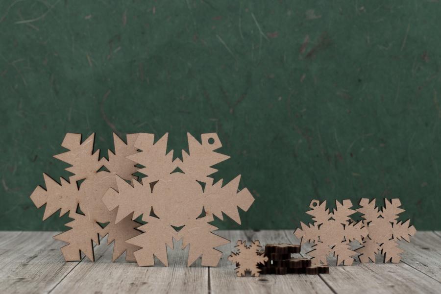 3mm MDF snowflake Blank