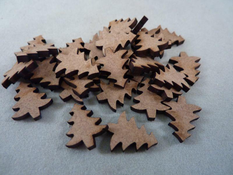 2 mm MDF Christmas Trees - mini 1.5 cm