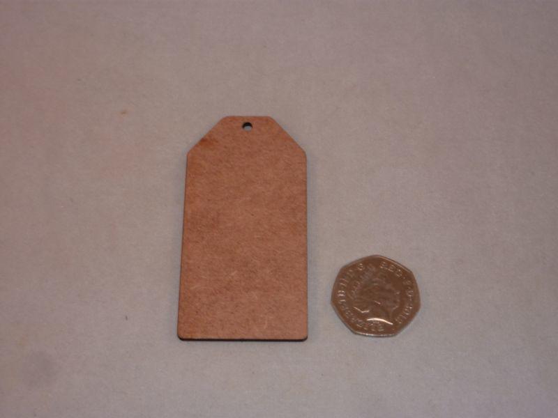 2 mm MDF Wooden Luggage Tag - 8 cm