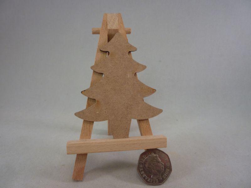 2 mm MDF Christmas Trees - 8 cm without hole