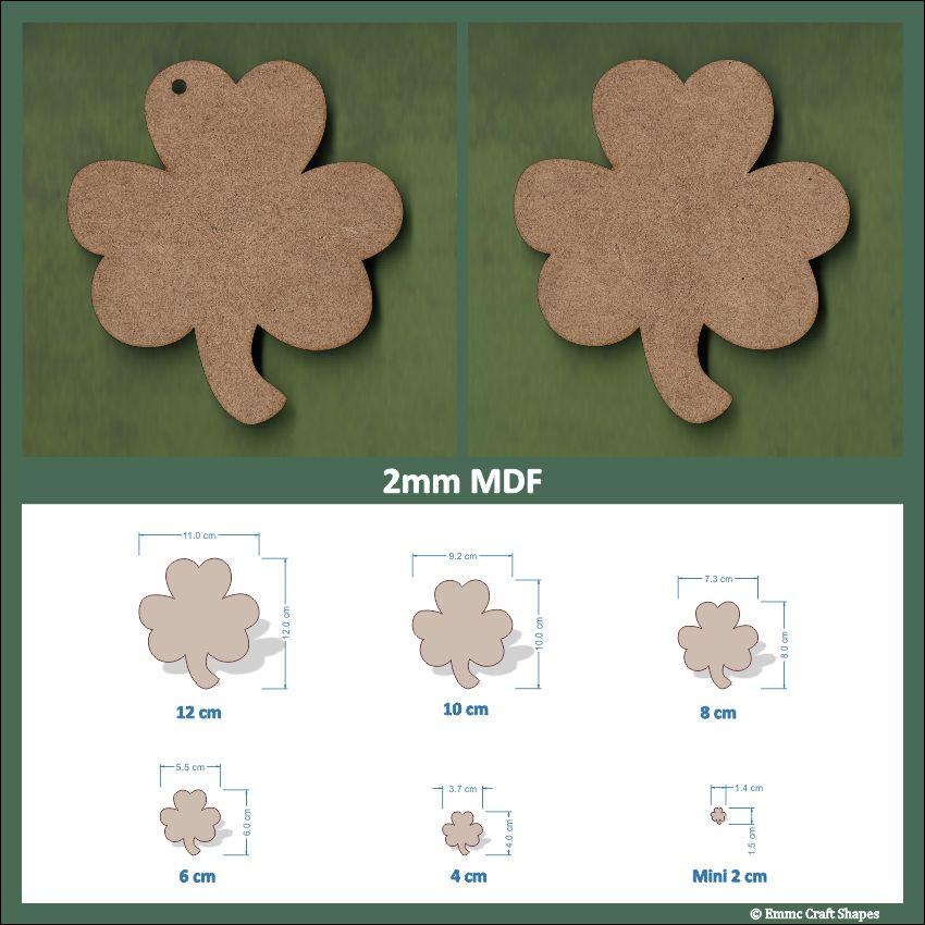 2mm thick MDF used to make the shamrock shapes