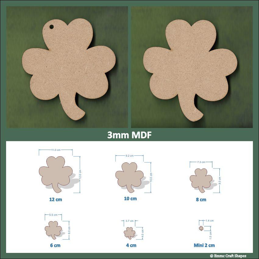 3mm thick MDF used to make the shamrock shapes