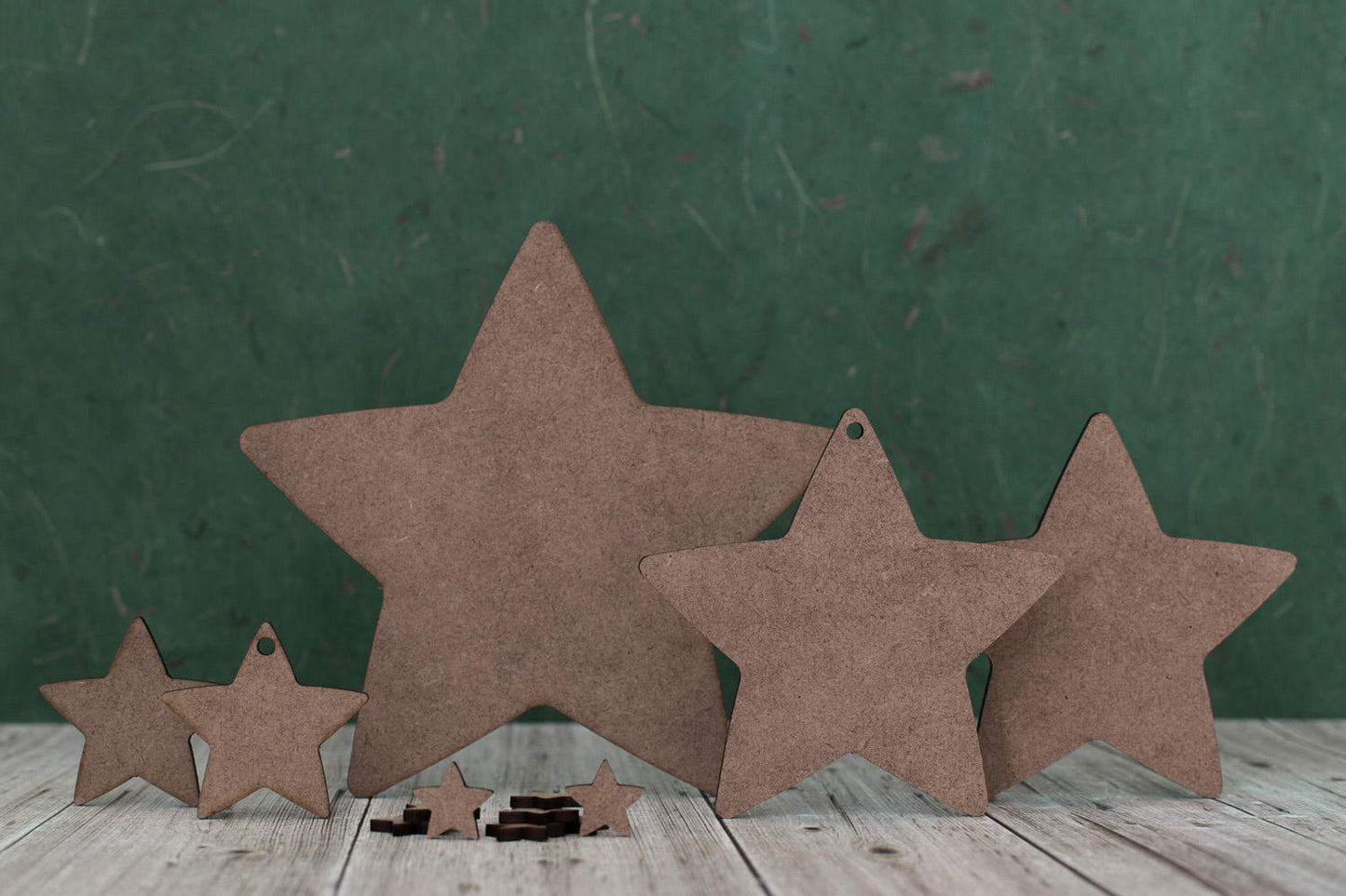 Wooden star Shapes 2mm mdf